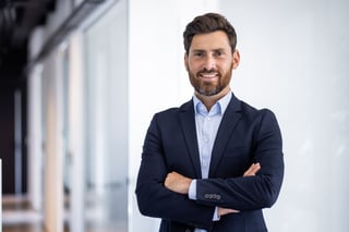 Portrait of a smiling young successful male businessman