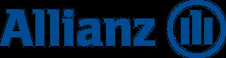 Allianz logo featuring blue text with circular bar chart symbol